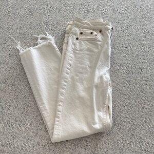Top Shop Off White Women Jeans